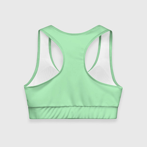 Женский спортивный топ Мятный радуга / 3D-принт – фото 2