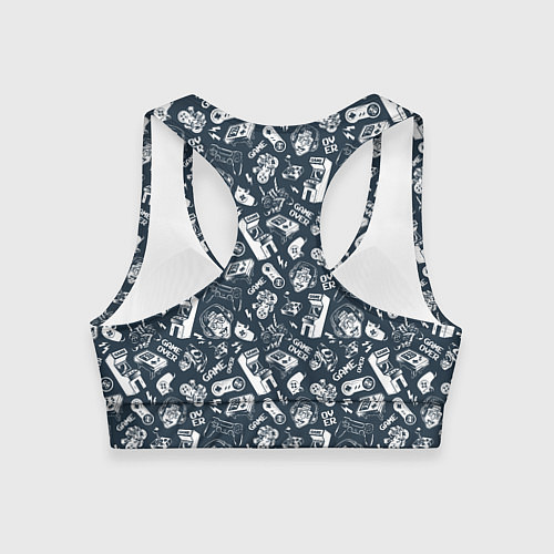 Женский спортивный топ Геймер и игровые приставки и автоматы ретро / 3D-принт – фото 2