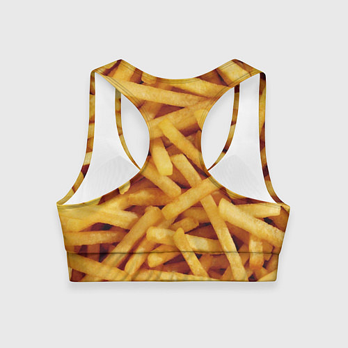 Женский спортивный топ Картошка фри / 3D-принт – фото 2