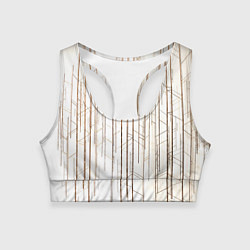 Женский спортивный топ Абстрактные линии на светлом фоне