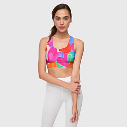 Топик спортивный женский Сердечный день, цвет: 3D-принт — фото 2