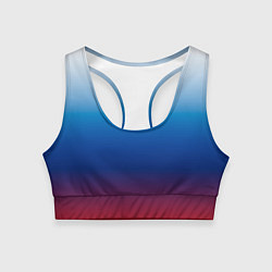 Топик спортивный женский Триколор Росии - градиент, цвет: 3D-принт
