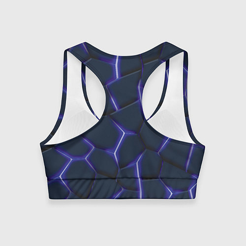 Женский спортивный топ Неон синий / 3D-принт – фото 2