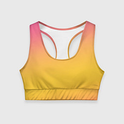 Топик спортивный женский Красивый оранжевый градиент, цвет: 3D-принт