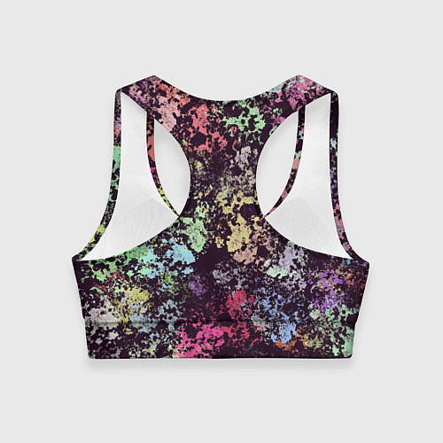 Женский спортивный топ Яркие краски / 3D-принт – фото 2