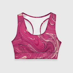 Топик спортивный женский Яркая волна, цвет: 3D-принт
