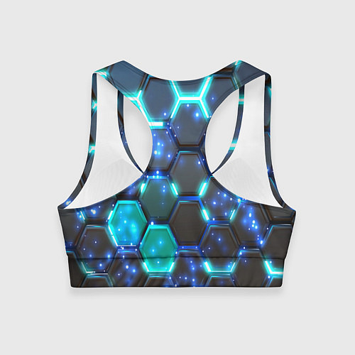 Женский спортивный топ Броня нового мира / 3D-принт – фото 2