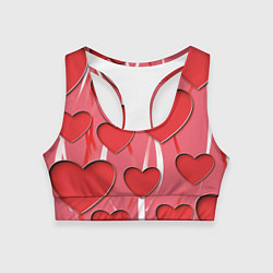 Топик спортивный женский Святой Валентин для твоих любимых, цвет: 3D-принт