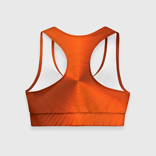 Женский спортивный топ Оранжевый волнообразный дисковый узор / 3D-принт – фото 2