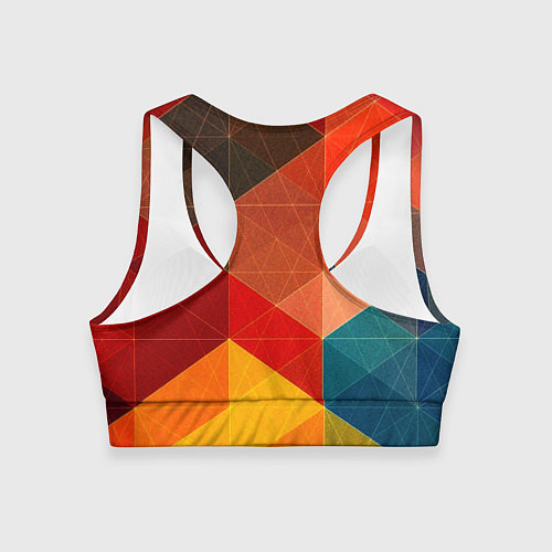 Женский спортивный топ Абстрактная геометрия мозаика / 3D-принт – фото 2