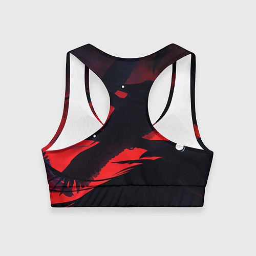 Женский спортивный топ Пикирующие вороны / 3D-принт – фото 2