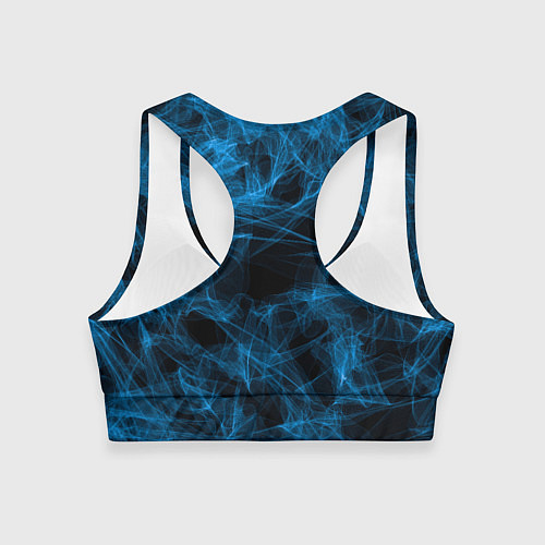 Женский спортивный топ Синий дым текстура / 3D-принт – фото 2