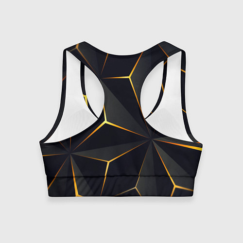 Женский спортивный топ Hexagon Line Smart / 3D-принт – фото 2