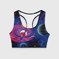 Топик спортивный женский Вселенная, космос, цвет: 3D-принт