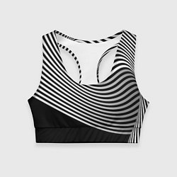 Топик спортивный женский Trendy raster pattern, цвет: 3D-принт