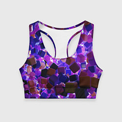 Женский спортивный топ Разноцветные воздушные кубики
