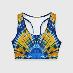 Топик спортивный женский Tie dye стиль хиппи, цвет: 3D-принт
