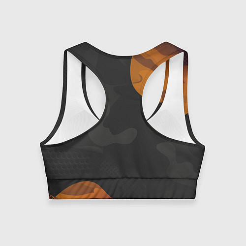 Женский спортивный топ Необычный камуфляж / 3D-принт – фото 2