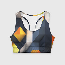 Женский спортивный топ Полосы геометрия узор