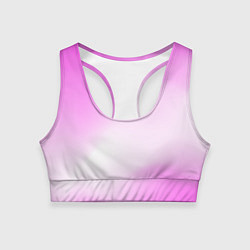 Топик спортивный женский Градиент розовый, цвет: 3D-принт