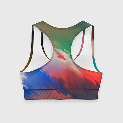 Женский спортивный топ Абстрактный туман / 3D-принт – фото 2