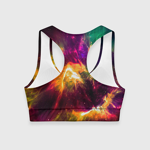 Женский спортивный топ Небула в космосе разноцветная - нейронная сеть / 3D-принт – фото 2