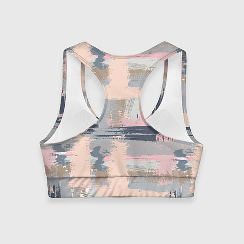 Женский спортивный топ Абстрактная пастель / 3D-принт – фото 2