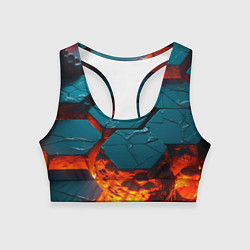 Топик спортивный женский Лавовые наносоты, цвет: 3D-принт