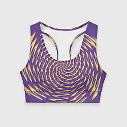 Топик спортивный женский Зигзаг, цвет: 3D-принт