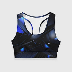 Топик спортивный женский Blue black background, цвет: 3D-принт