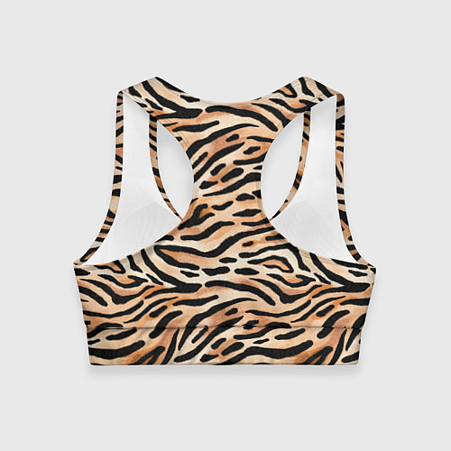 Женский спортивный топ Тигровая окраска / 3D-принт – фото 2