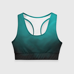 Женский спортивный топ Бирюзово-черный дым - Хуф и Ся