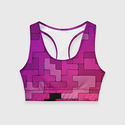 Топик спортивный женский Фиолетовые текстуры, цвет: 3D-принт