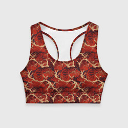 Топик спортивный женский Корни деревьев, цвет: 3D-принт