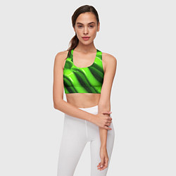 Топик спортивный женский Текстура зеленая слизь, цвет: 3D-принт — фото 2