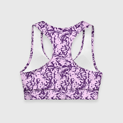 Женский спортивный топ Мягкий сиреневый / 3D-принт – фото 2