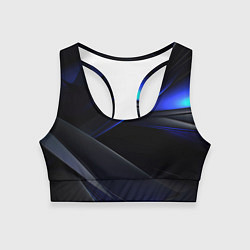 Топик спортивный женский Black blue background, цвет: 3D-принт
