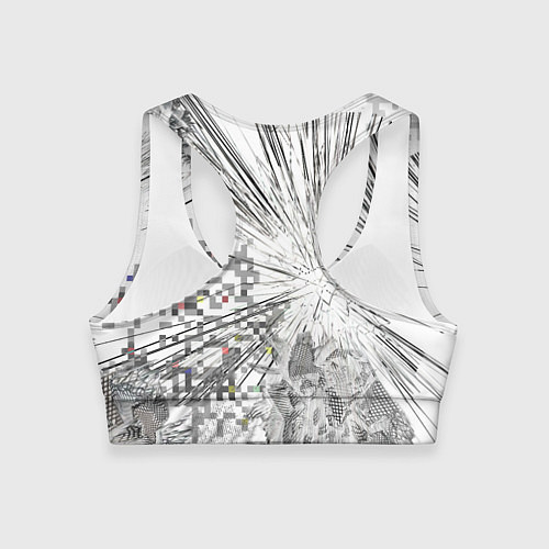 Женский спортивный топ Техно / 3D-принт – фото 2
