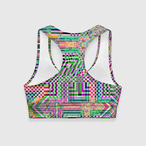 Женский спортивный топ Геометрическая абстракция ультра / 3D-принт – фото 2