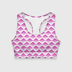Топик спортивный женский Розовые вдавленные ромбы, цвет: 3D-принт