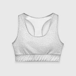 Топик спортивный женский Светло-серый узоры, цвет: 3D-принт