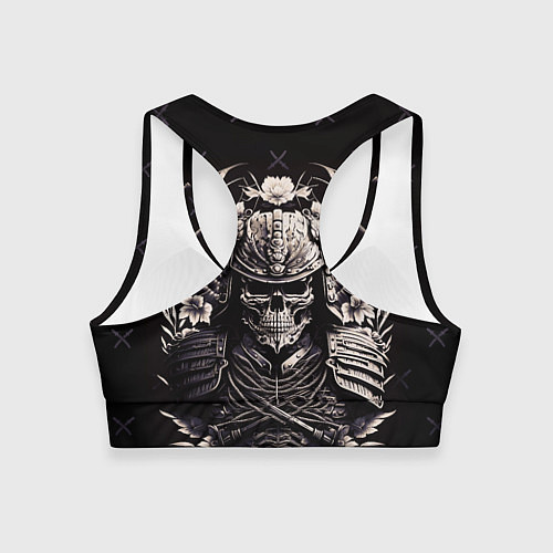 Женский спортивный топ Дух японского самурая / 3D-принт – фото 2