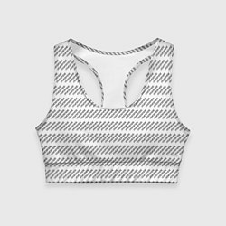 Женский спортивный топ Атмосфера паттерн белый