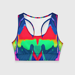 Женский спортивный топ Abstract mirror composition