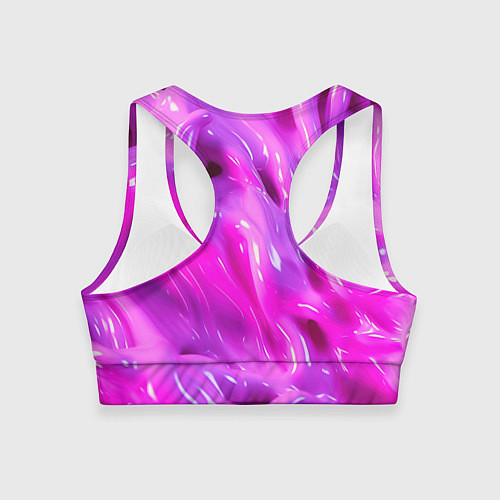 Женский спортивный топ Розовая слизь / 3D-принт – фото 2