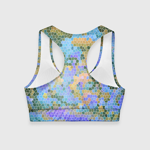 Женский спортивный топ Разноцветный витраж / 3D-принт – фото 2