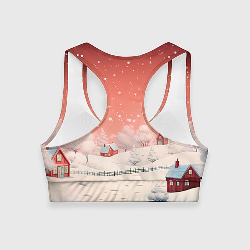 Женский спортивный топ Волшебство новогодней ночи / 3D-принт – фото 2