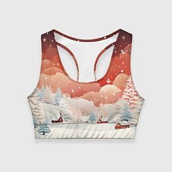 Топик спортивный женский Праздничное настроение, цвет: 3D-принт