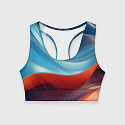 Топик спортивный женский Абстракция в контрасте, цвет: 3D-принт