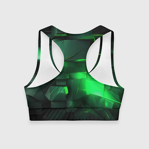 Женский спортивный топ Цветные блоки абстракции / 3D-принт – фото 2